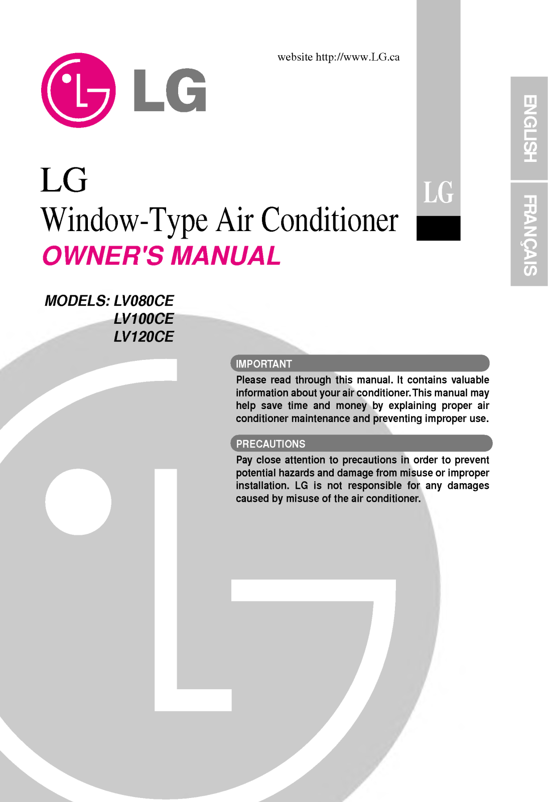 LG LV080CE User Manual