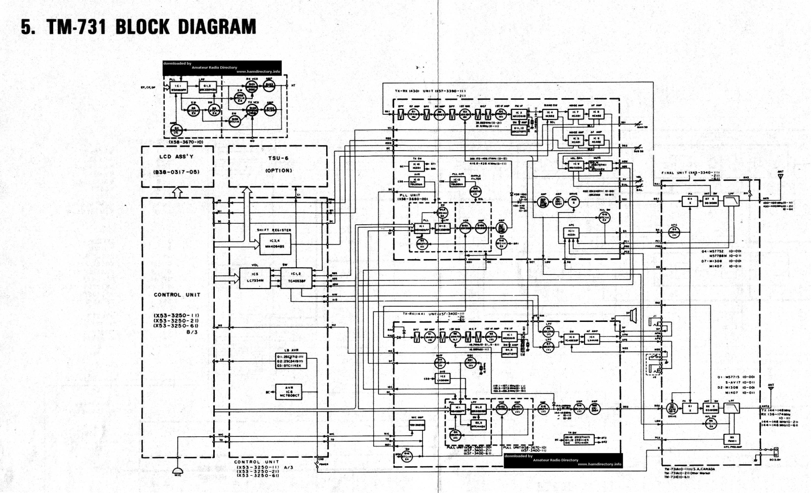 Kenwood TM-731A, TM-731E Schematics