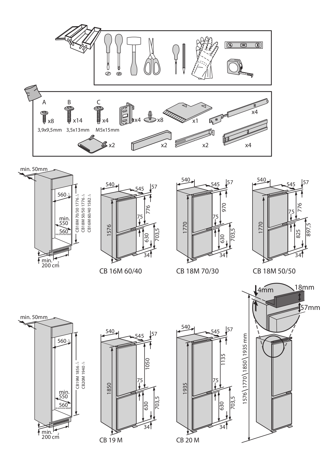 Indesit IB7030A1DUK Installation Sheet