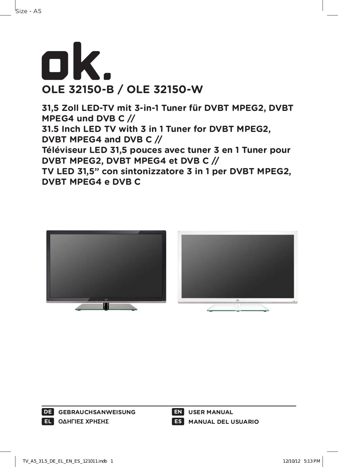 OK OLE 32150-W, OLE 32150-B User Manual - ManualMachine.com