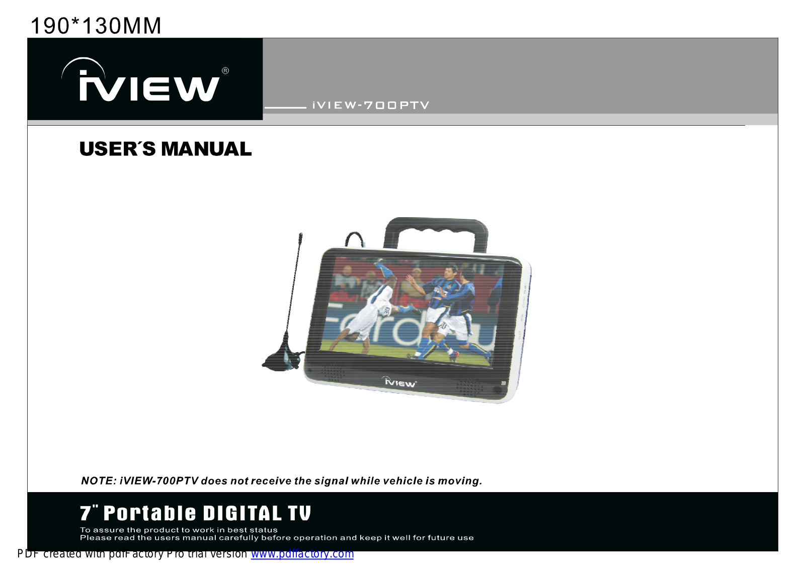 iiView 700PTV user manual