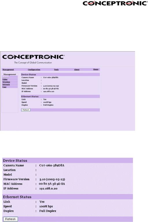 Conceptronic CNETCAM, C54NETCAM User Manual