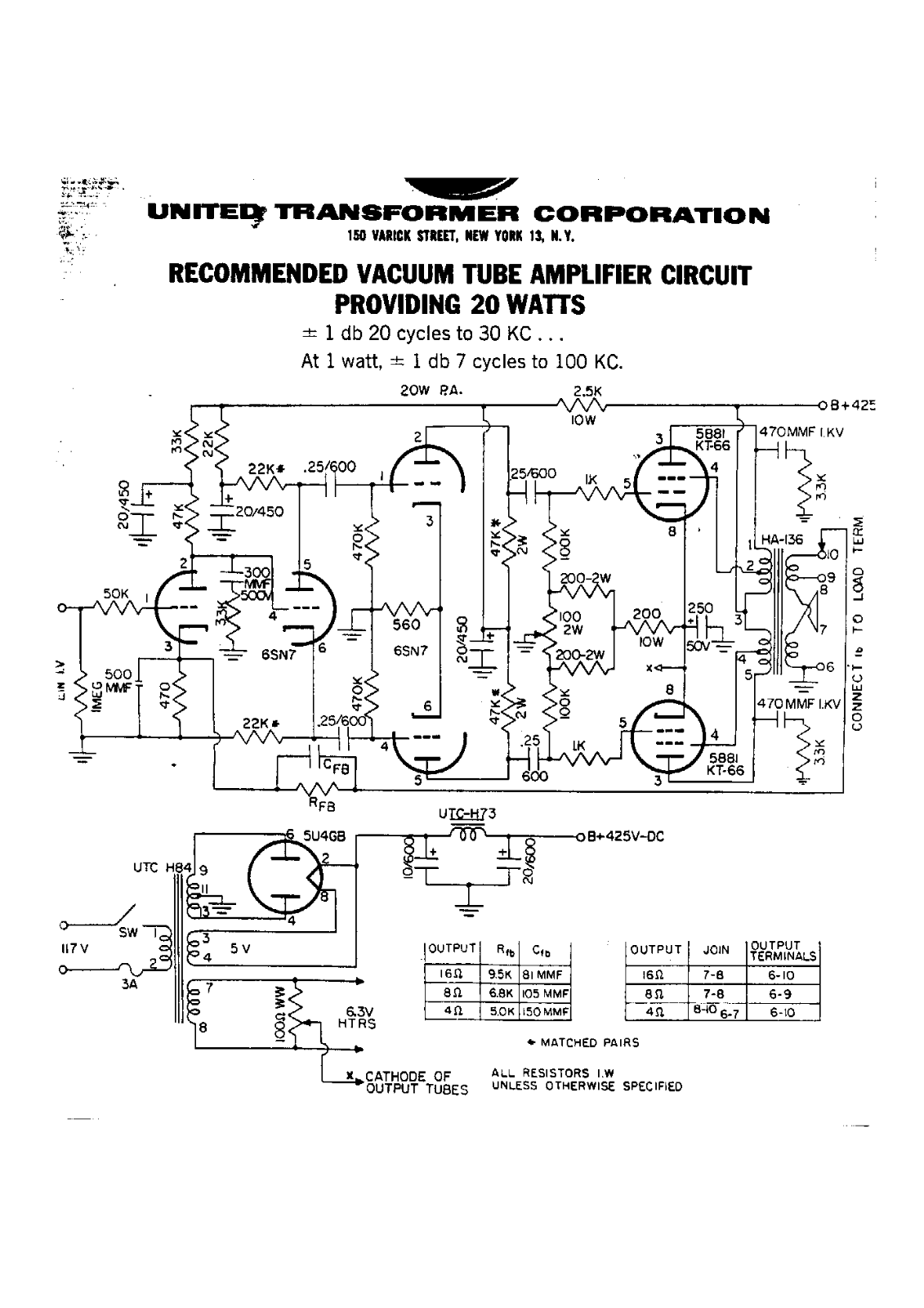 Other W Williamson-UTC20W Schematic - ManualMachine.com