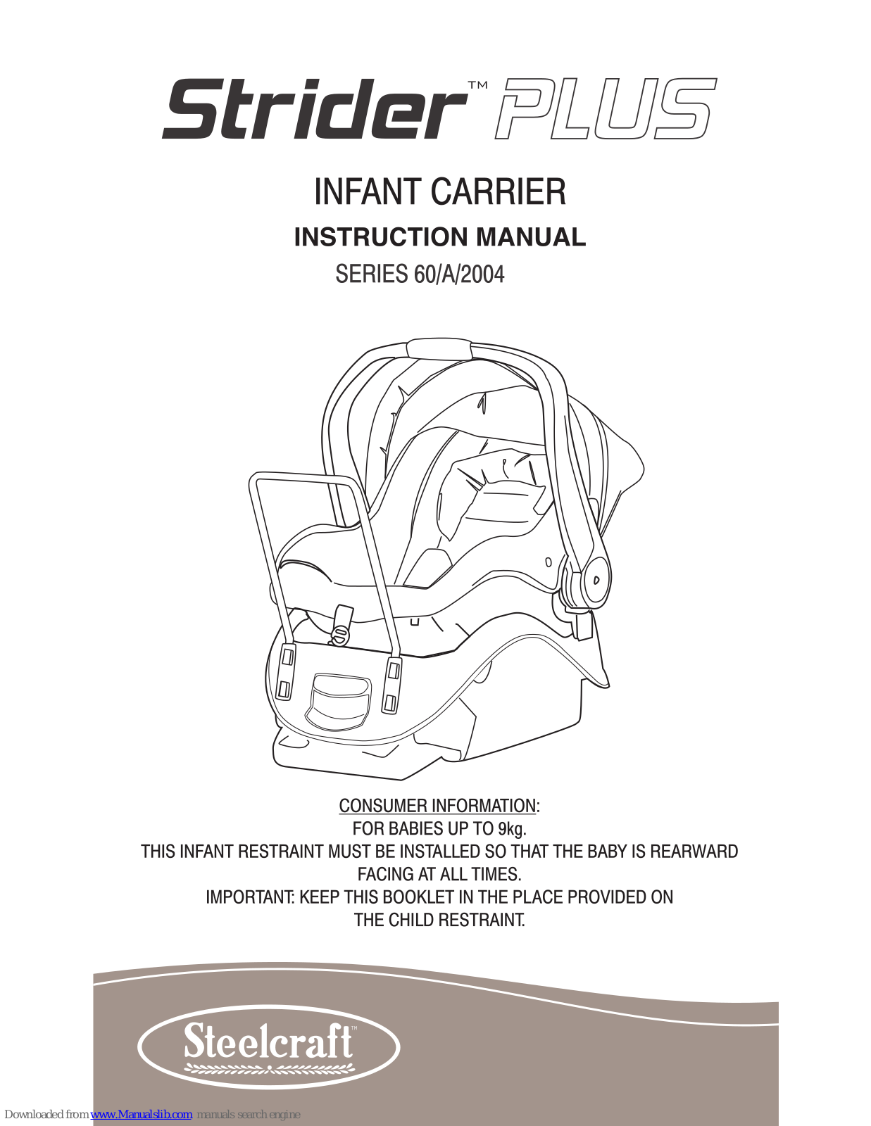 Steelcraft Strider Plus Instruction Manual