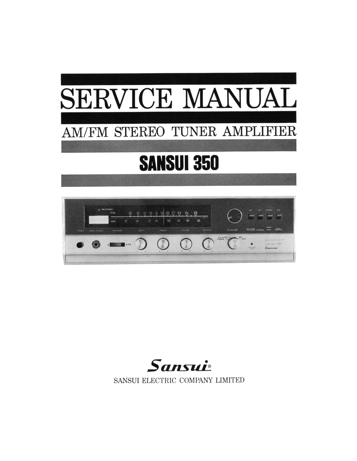 Sansui 350 Service Manual