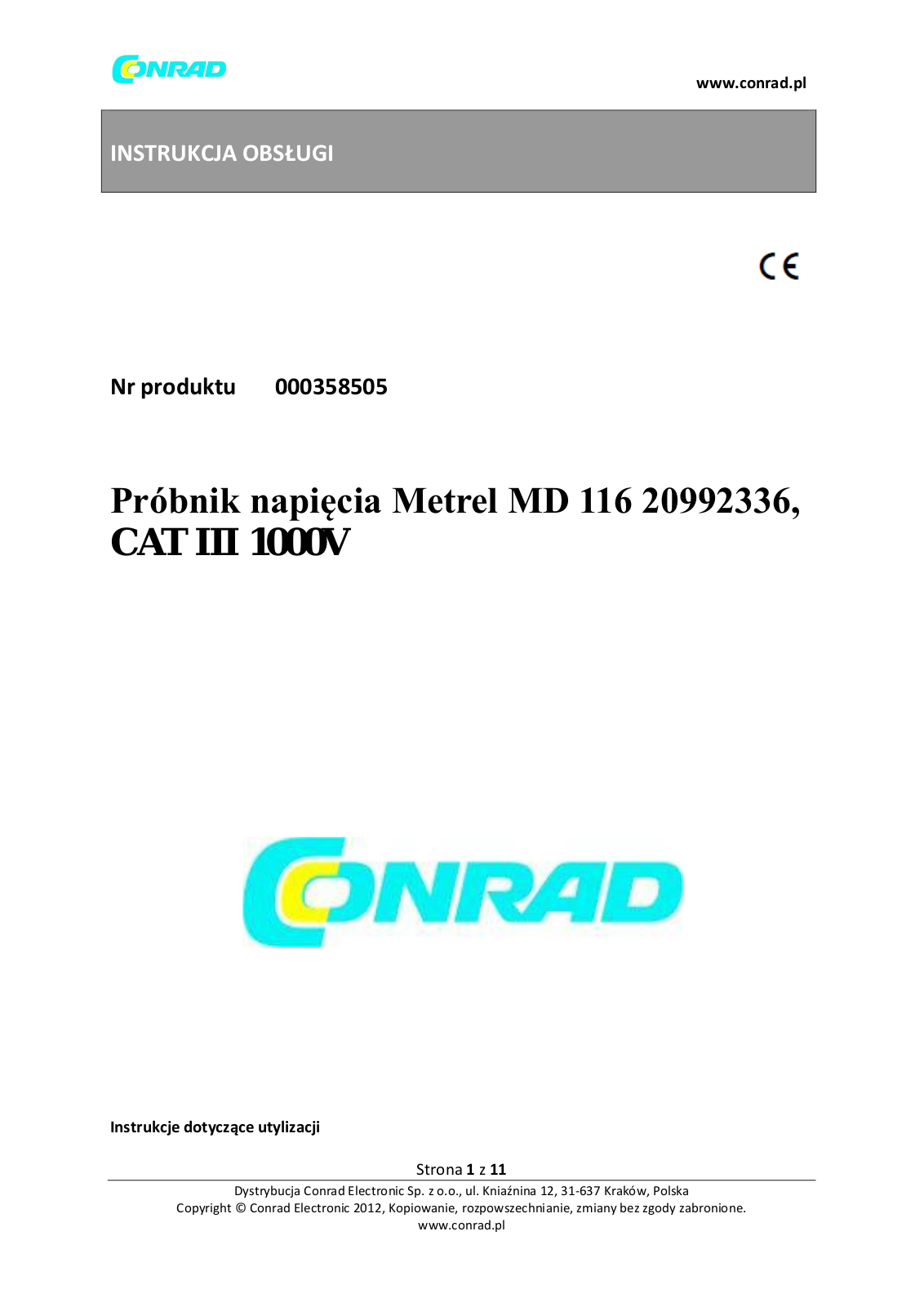 Metrel MD-1196 User guide