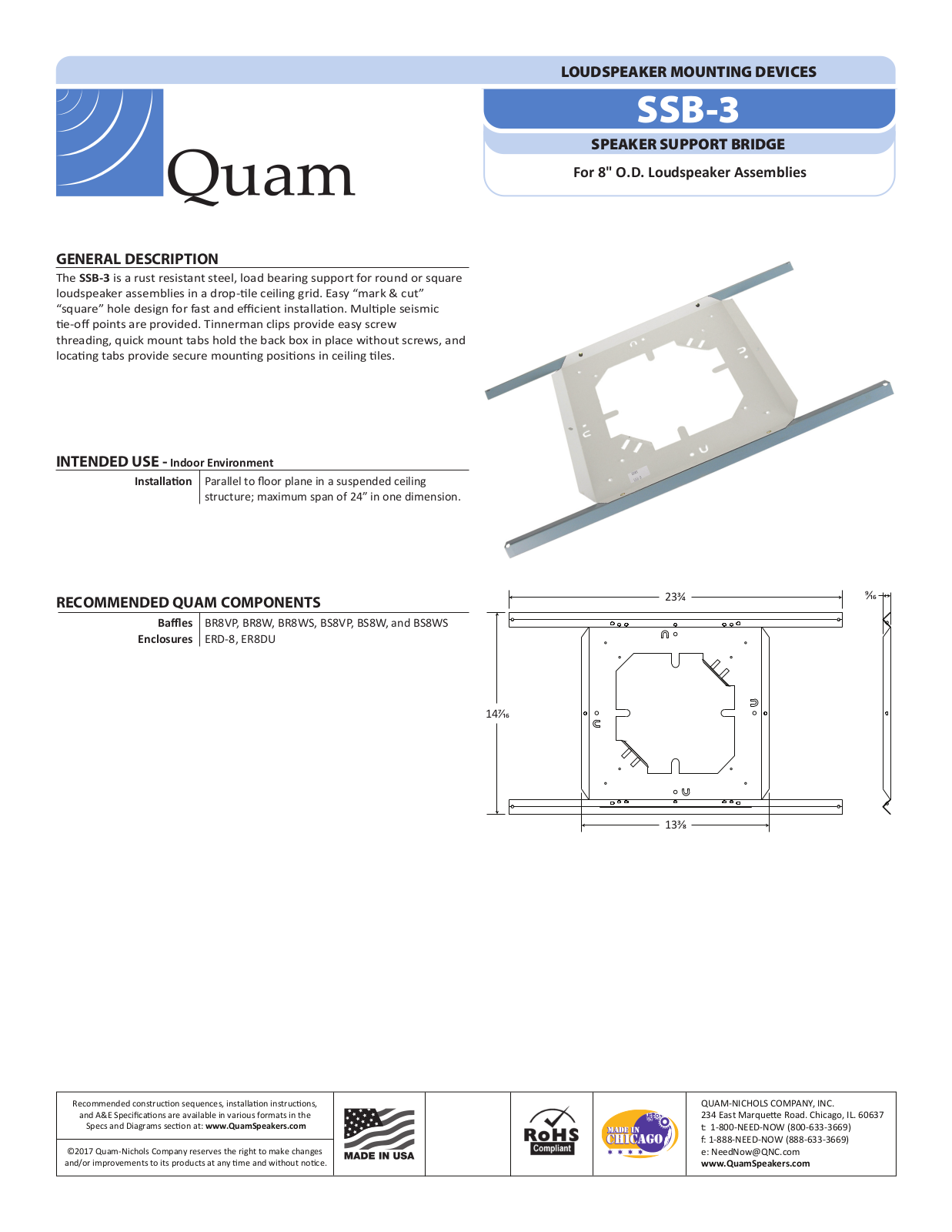 Quam SSB3 Specifications