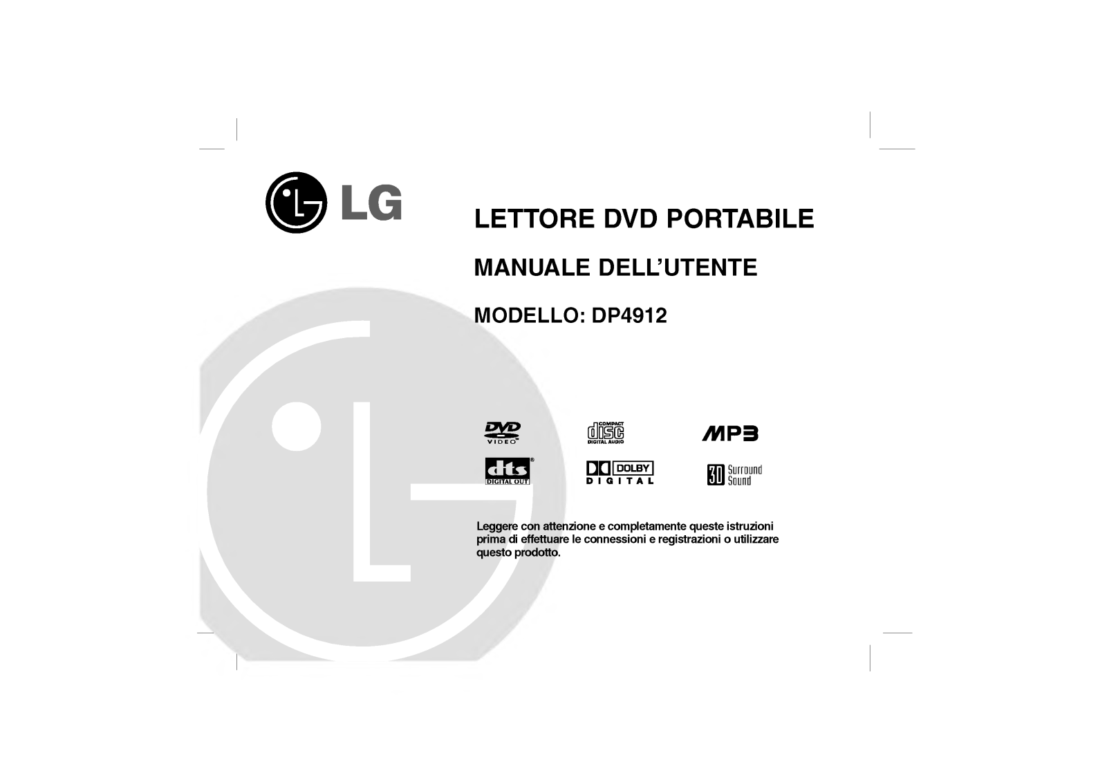 Lg DP4912 User Manual