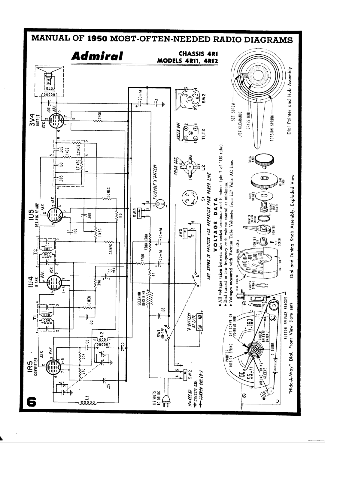 Admiral 4R11, 4R12 Schematic