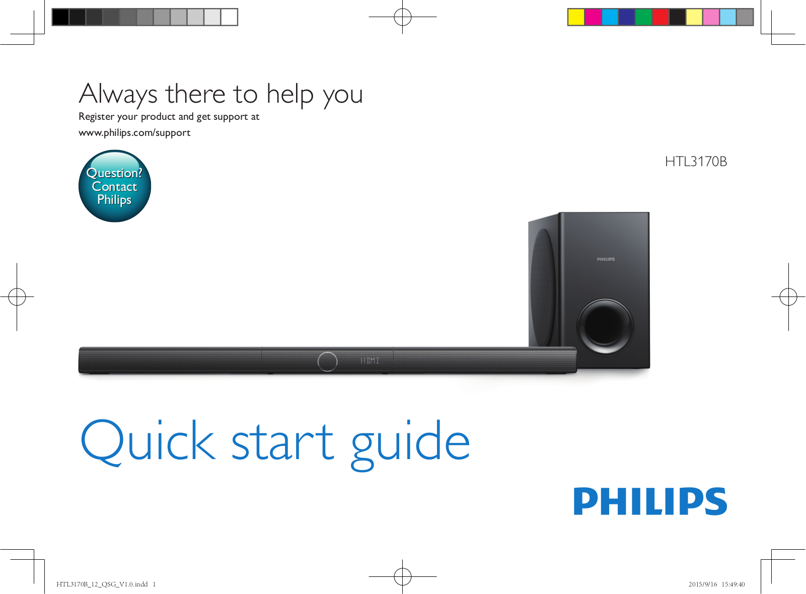 Philips HTL3170B Getting Started Guide