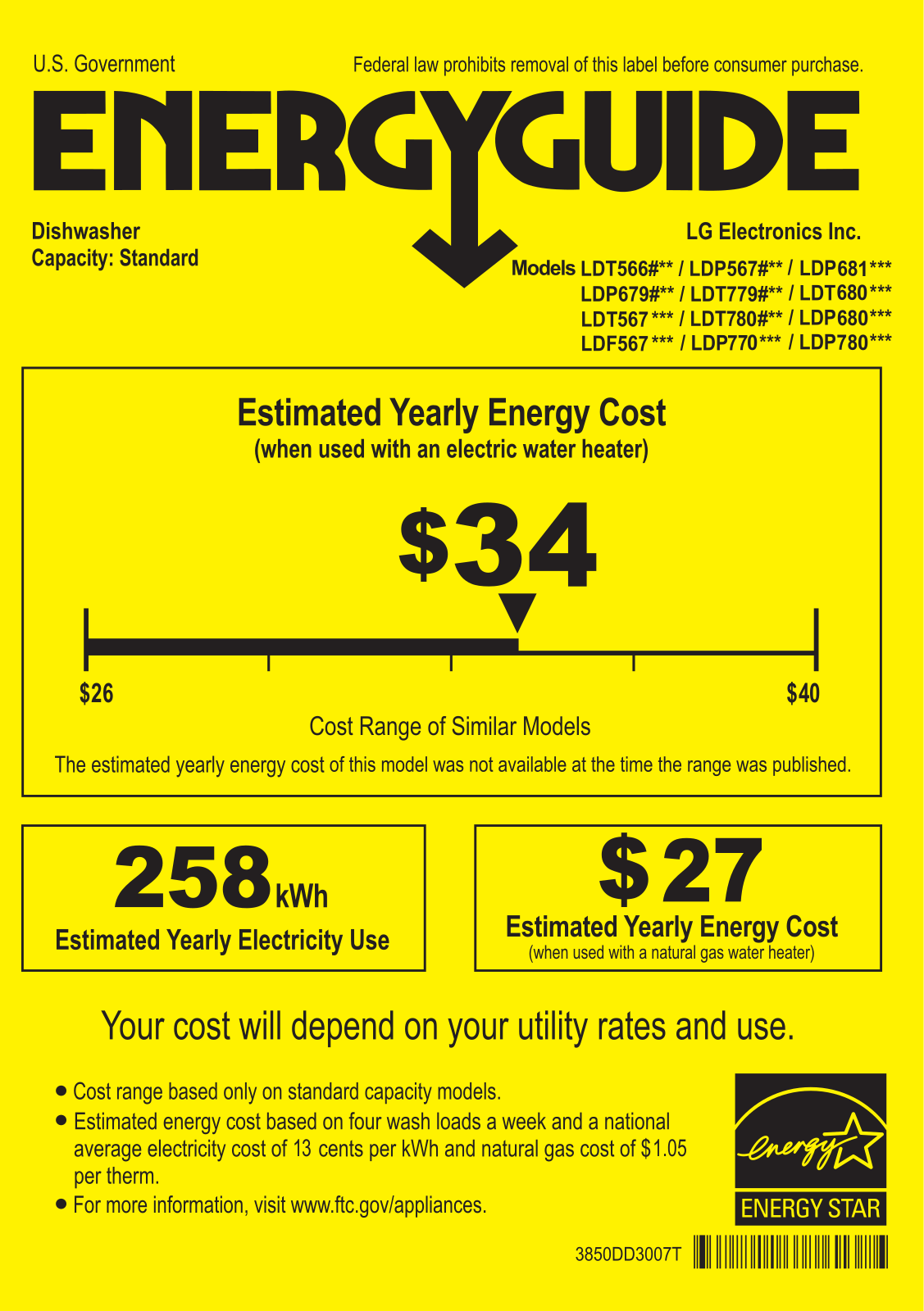 LG LDP6810BD Energy manual