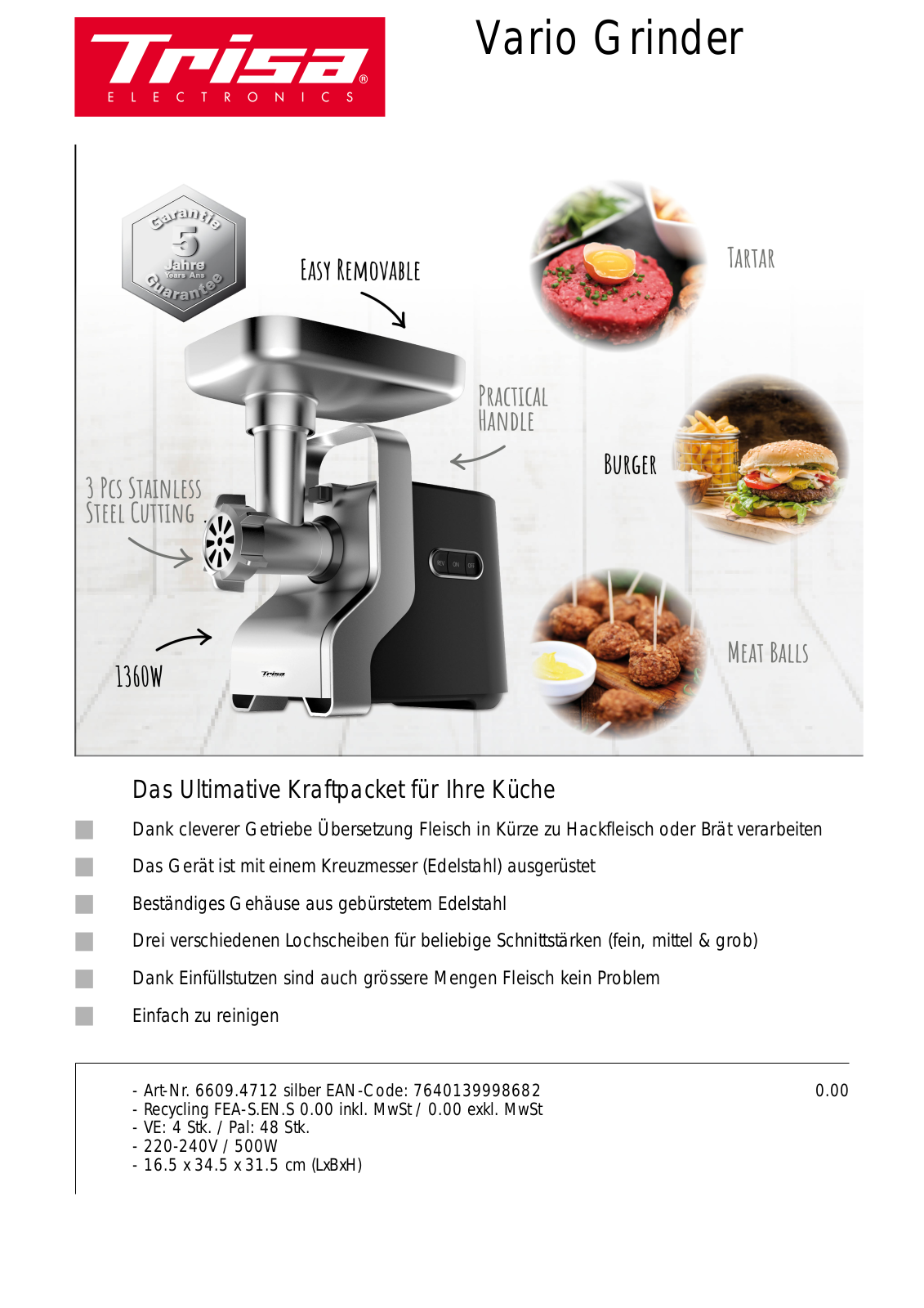 Trisa 6609.4712 User Manual