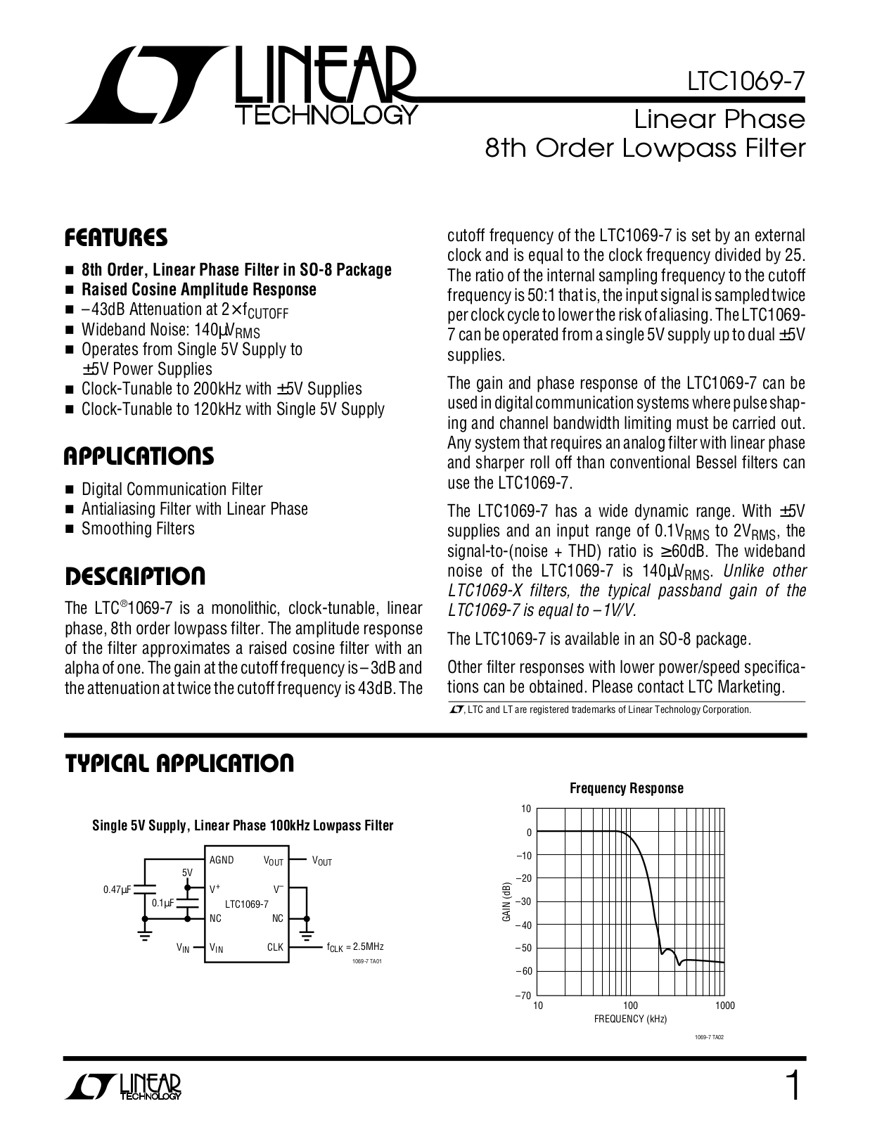 Linear Technology LTC1069-7 Datasheet