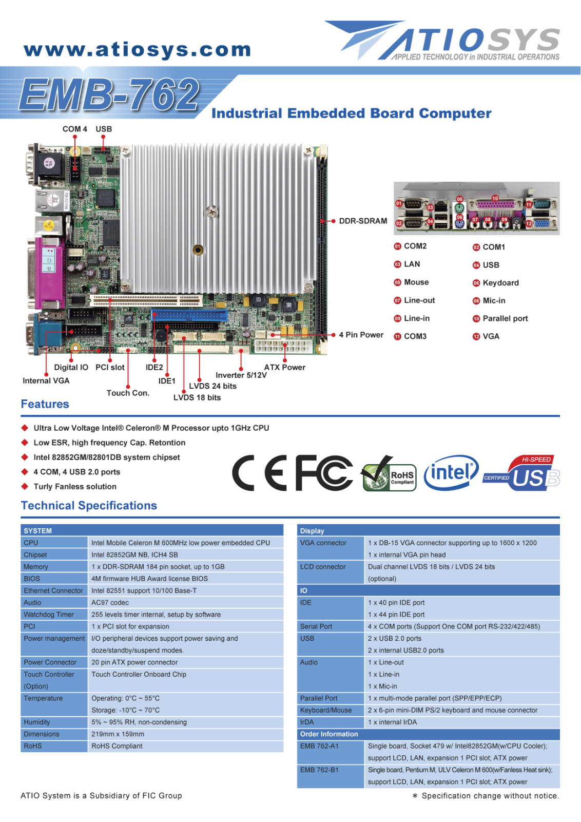 Fic EMB-762 User Manual