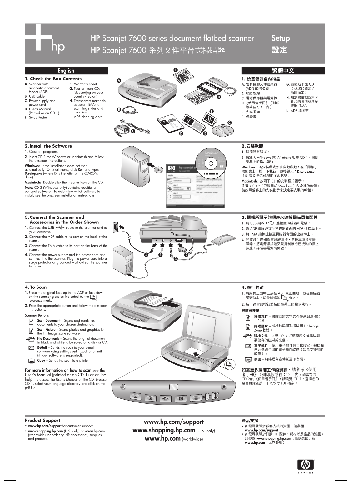 Hp SCANJET 7650N, SCANJET 7650 User Manual