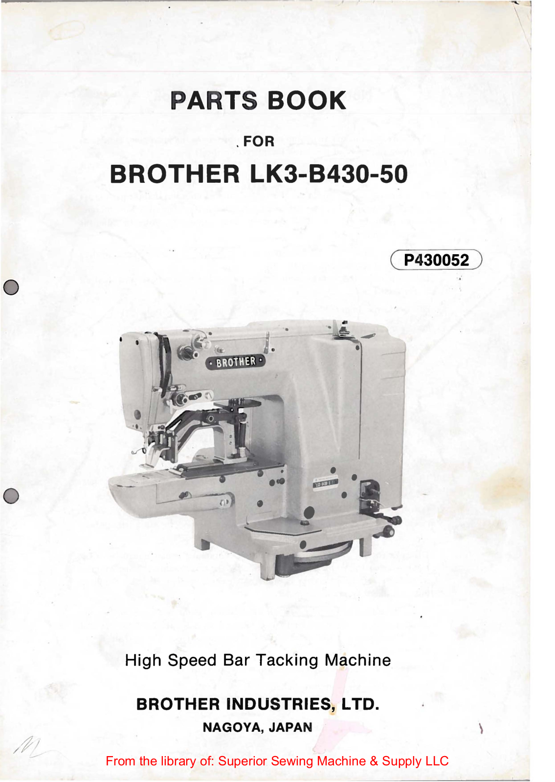 Brother LK3-B430-50 Manual