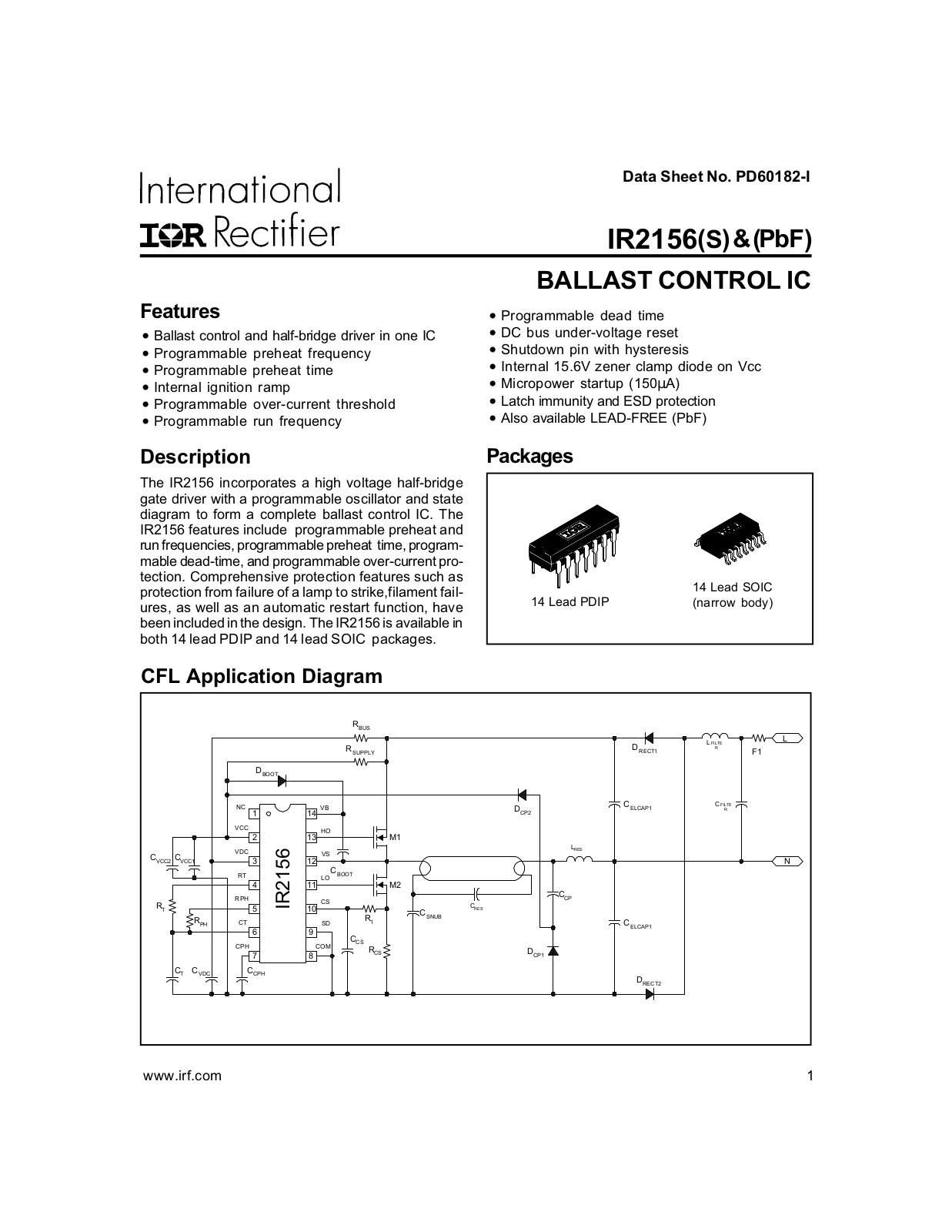 IOR IR2156 User Manual