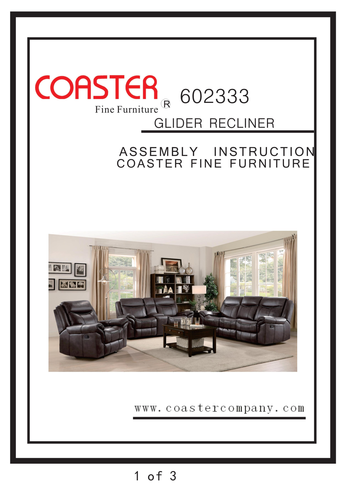 Coaster 602333 Assembly Guide - ManualMachine.com