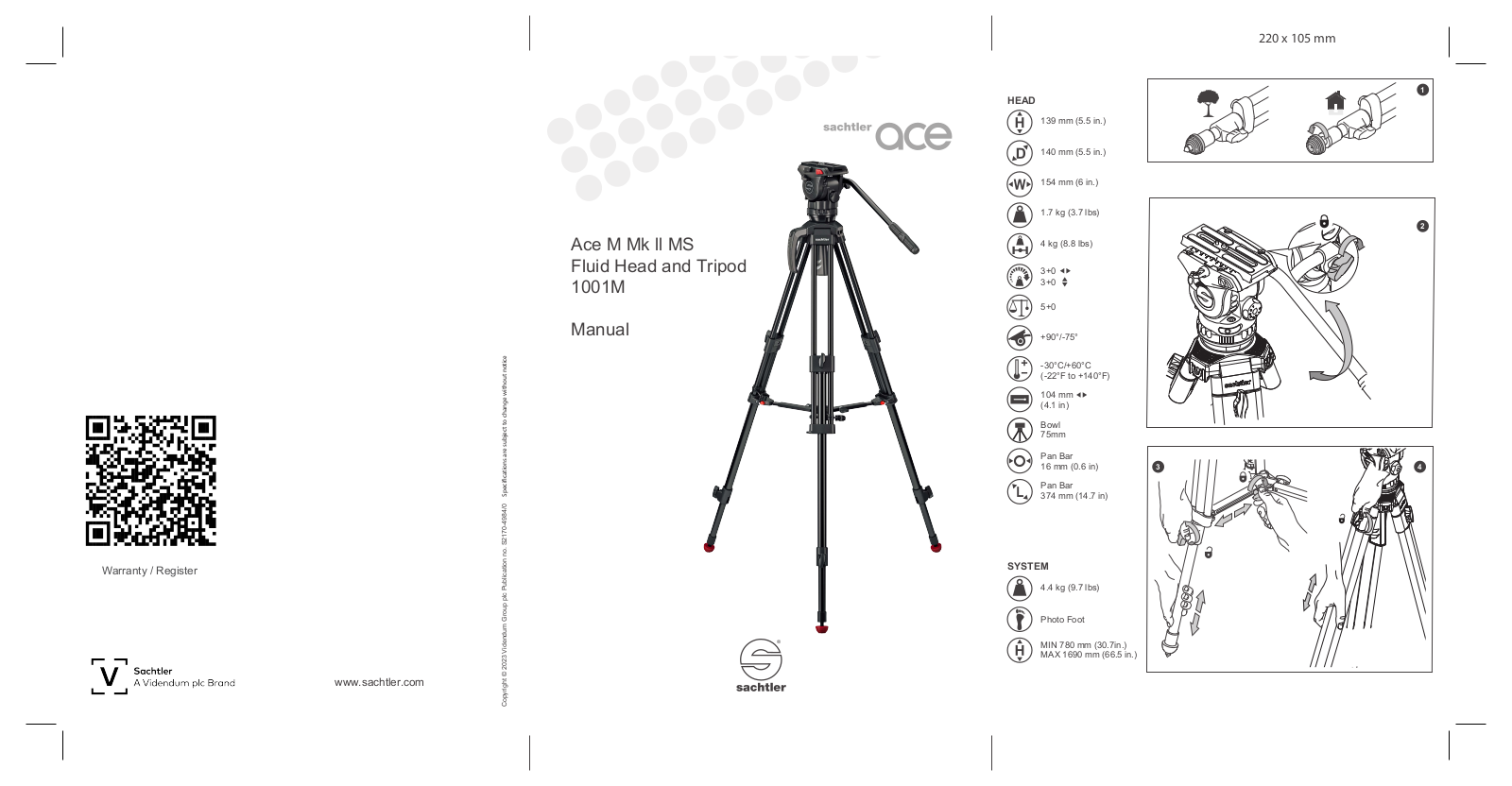 Sachtler Ace M Mk ll MS Users Guide - ManualMachine.com