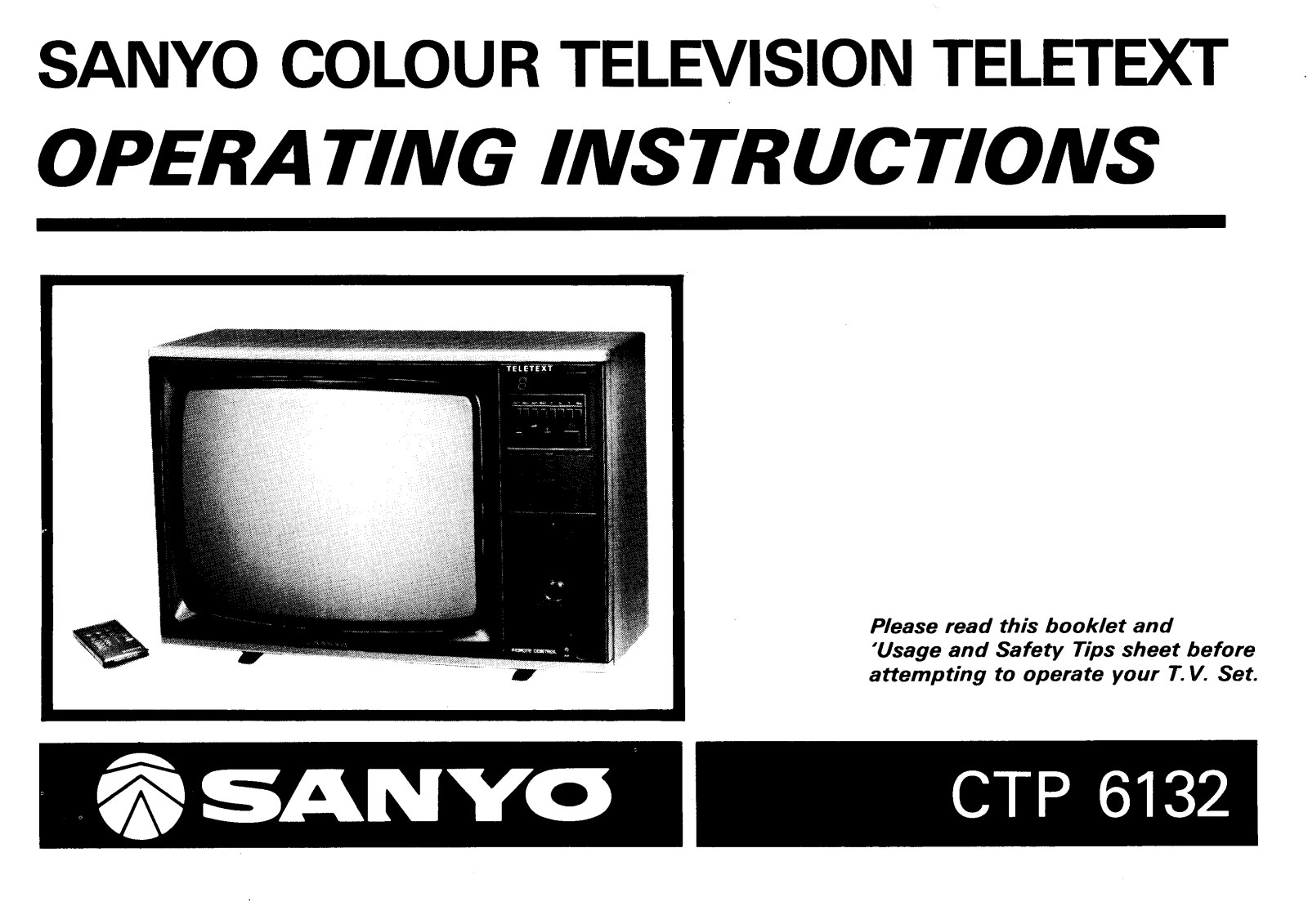 Sanyo CTP6132 Instruction Manual