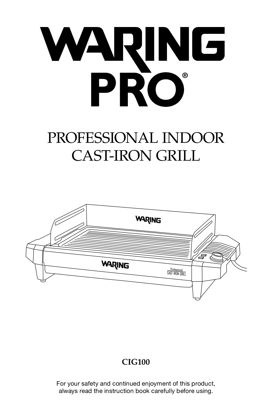 Waring Pro CIG100 User Manual