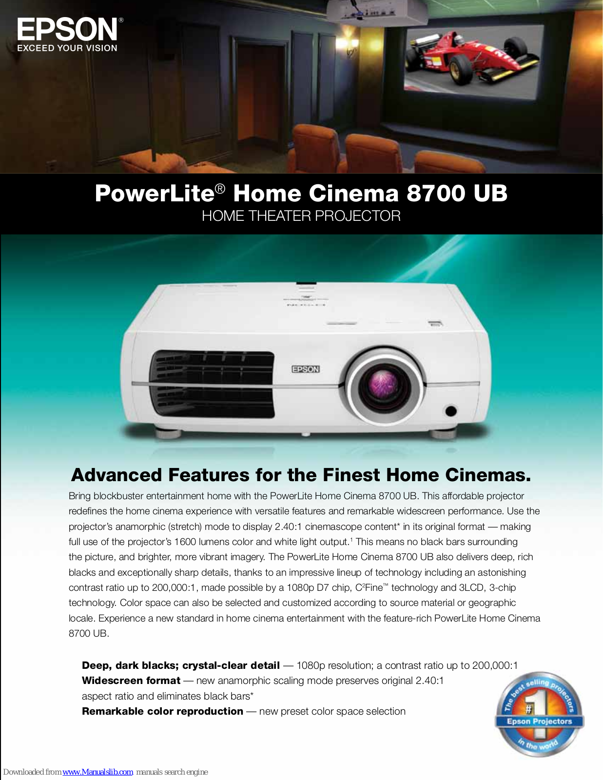 Epson V11H419020, PowerLite Home Cinema 8700 UB Brochure