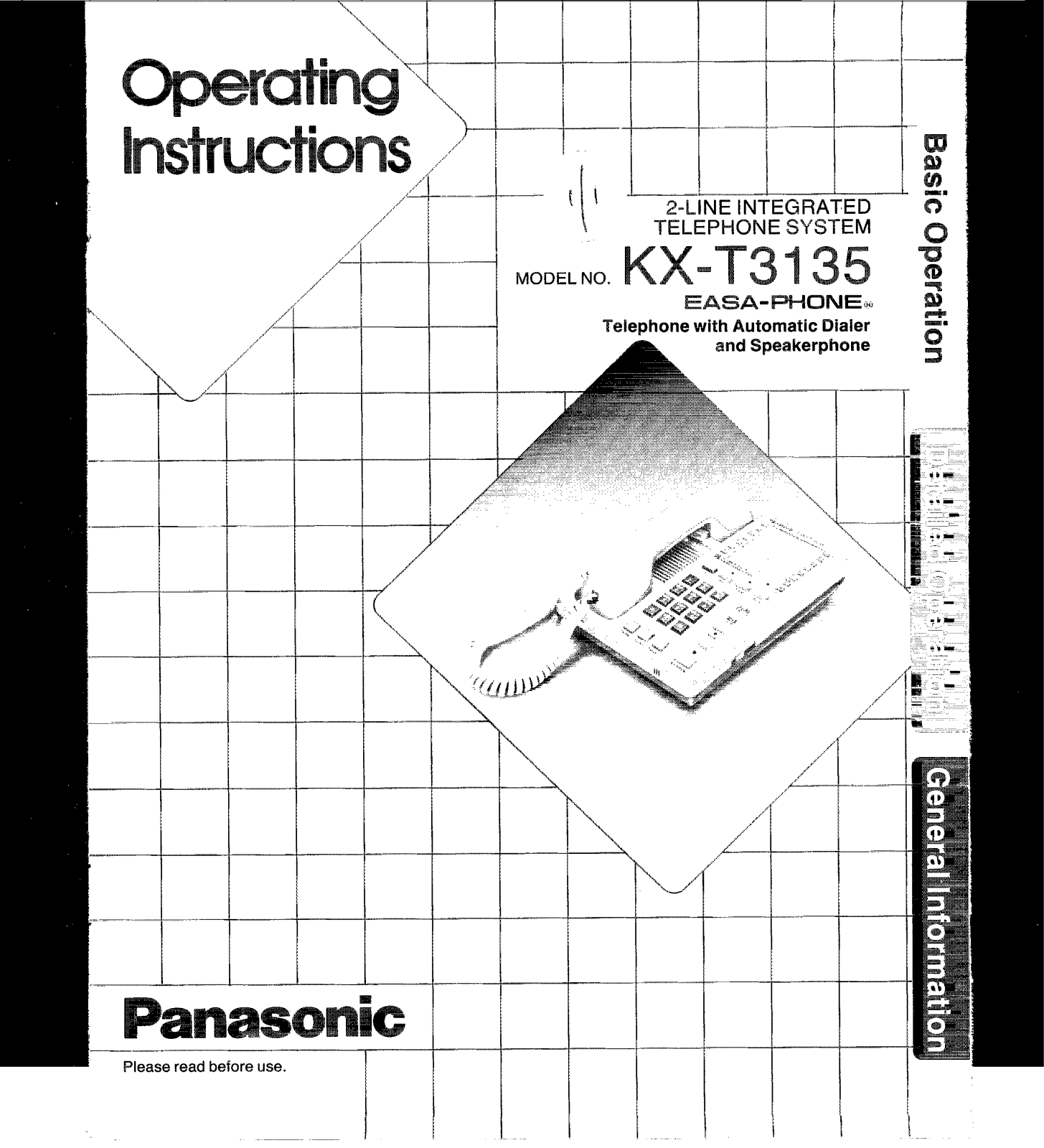 Panasonic kx-t3135 Operation Manual