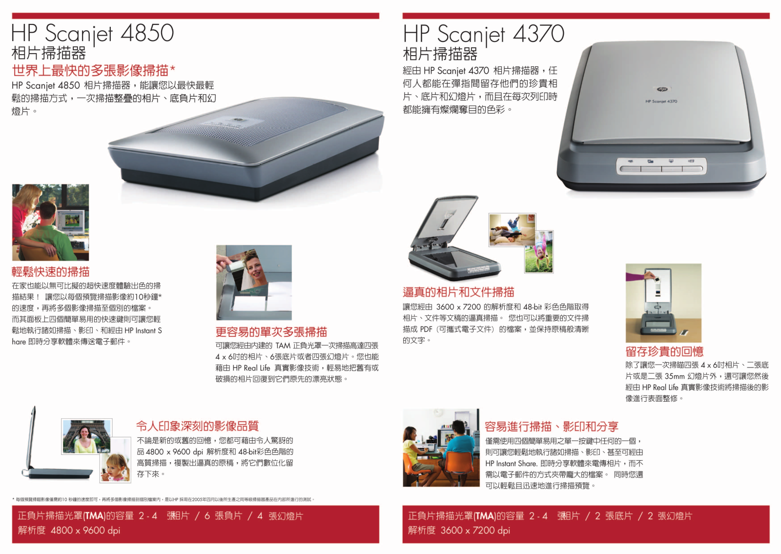 Hp SCANJET 4890, SCANJET 4850, SCANJET 2400, SCANJET 4370 SETUP POSTER