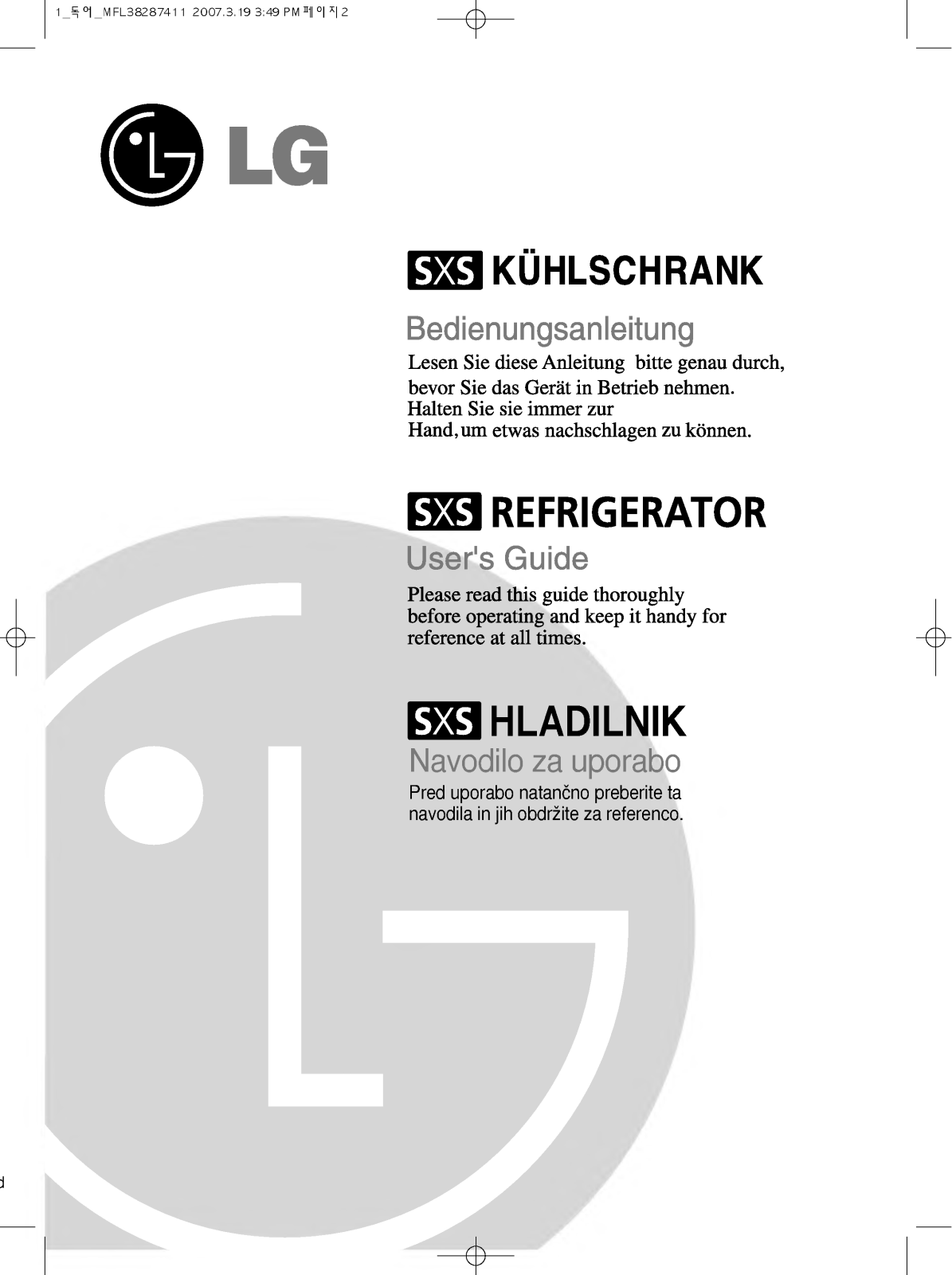 Lg GW-P227YLMK User Manual