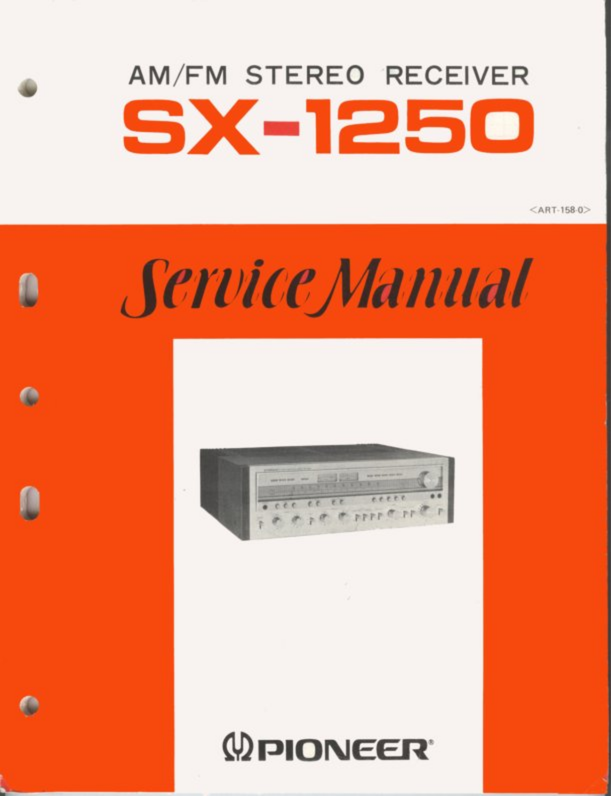 Pioneer SX-1250 Service Manual