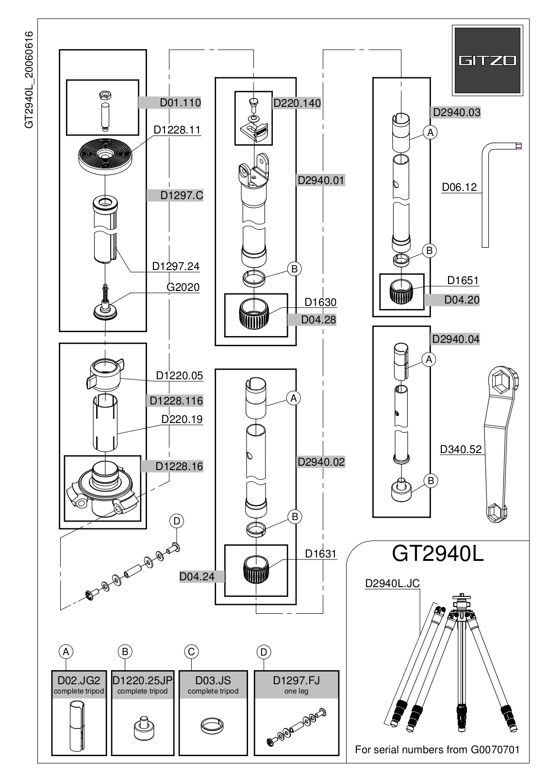 Gitzo GT2940L User Manual