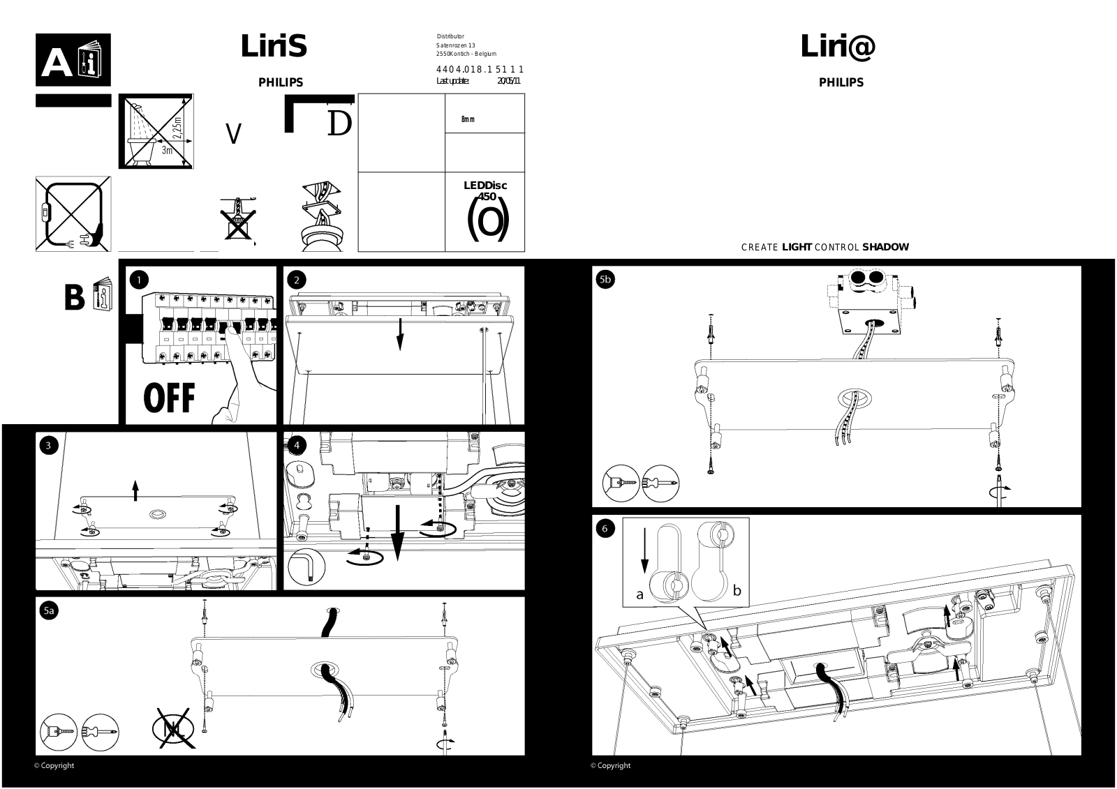 Philips Lirio Suspension User Manual