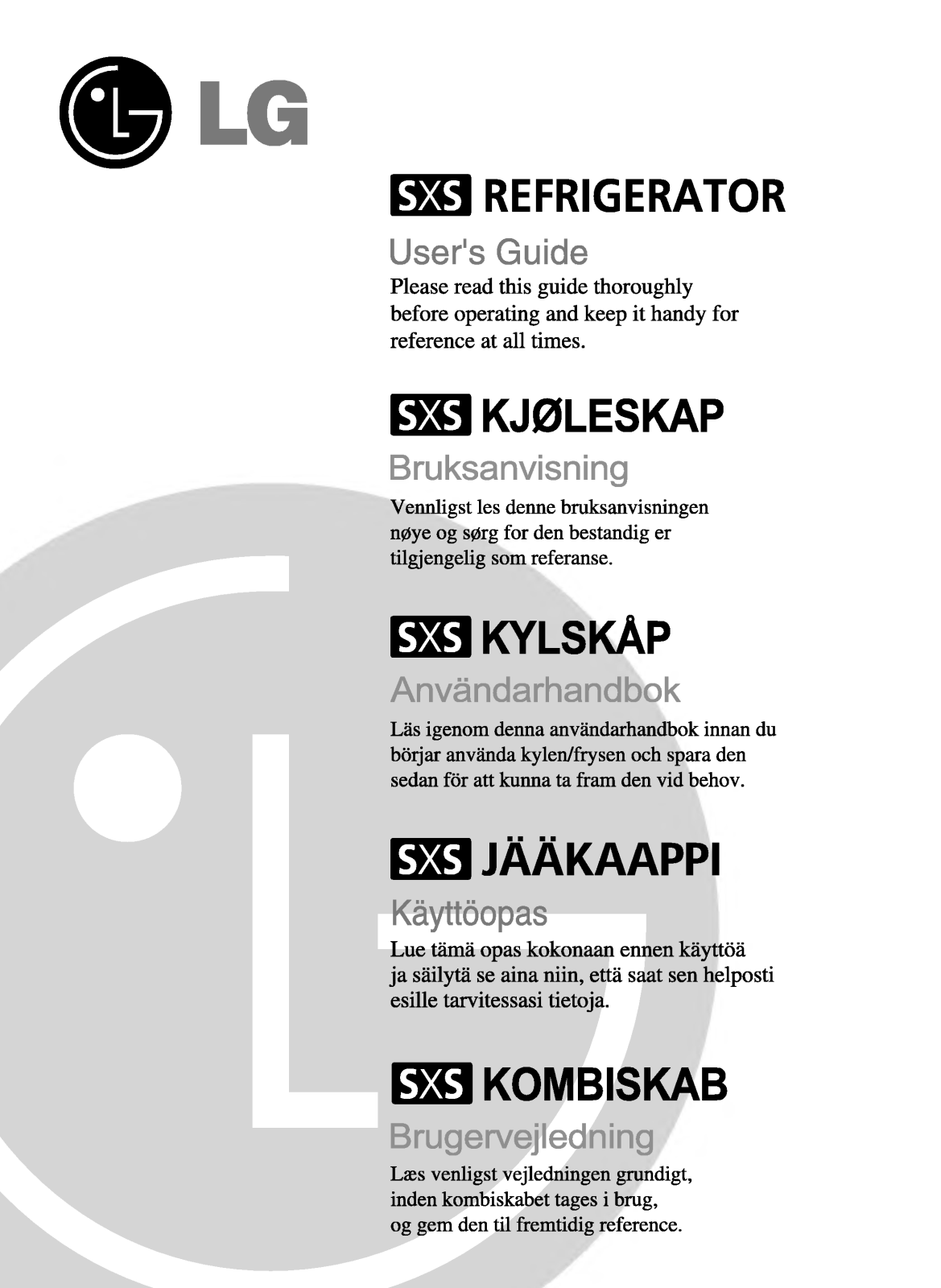 Lg GR-L207MSHA User Manual