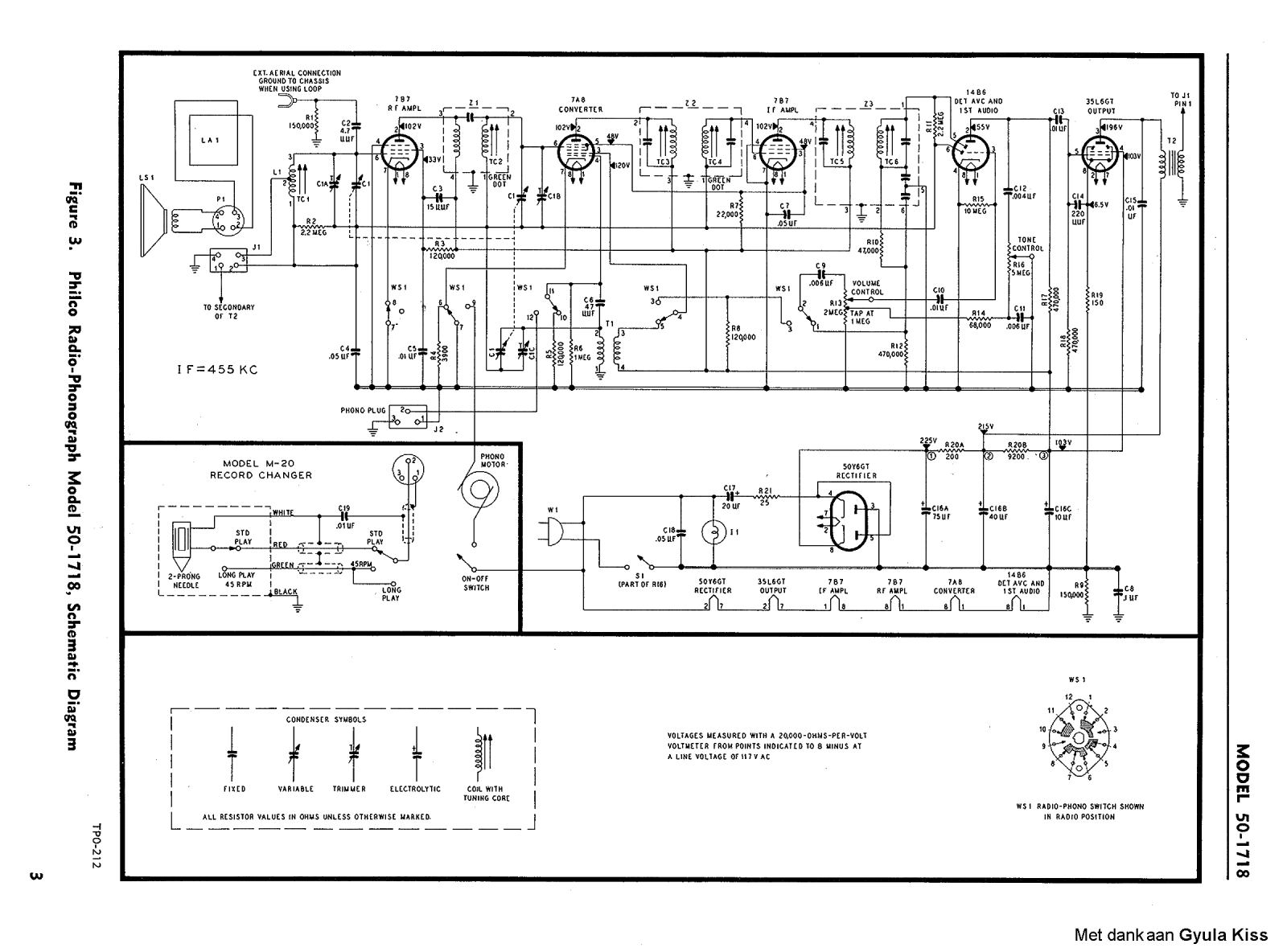 Philco 50-1718 Schematic