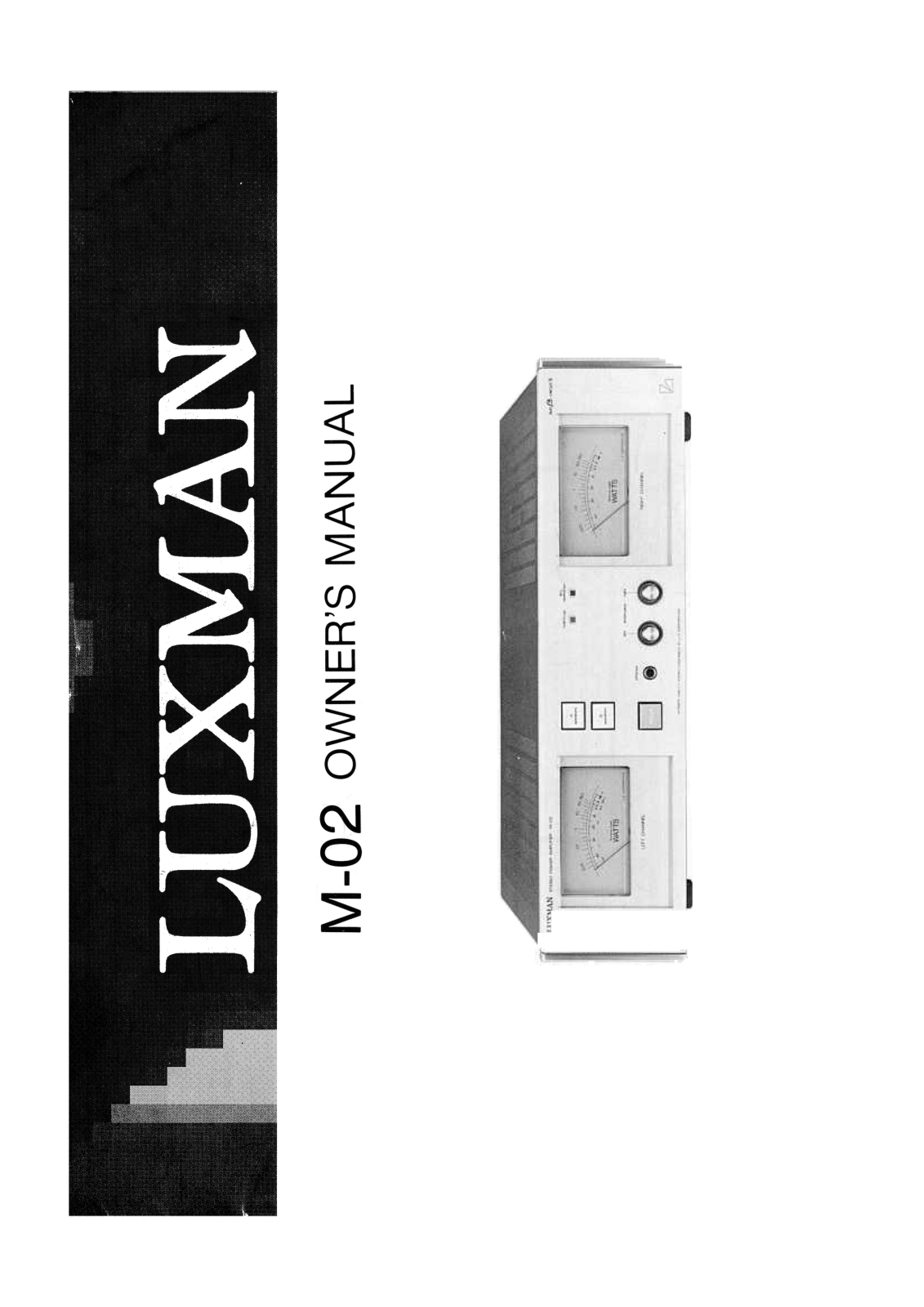 Luxman M-02 Owners Manual