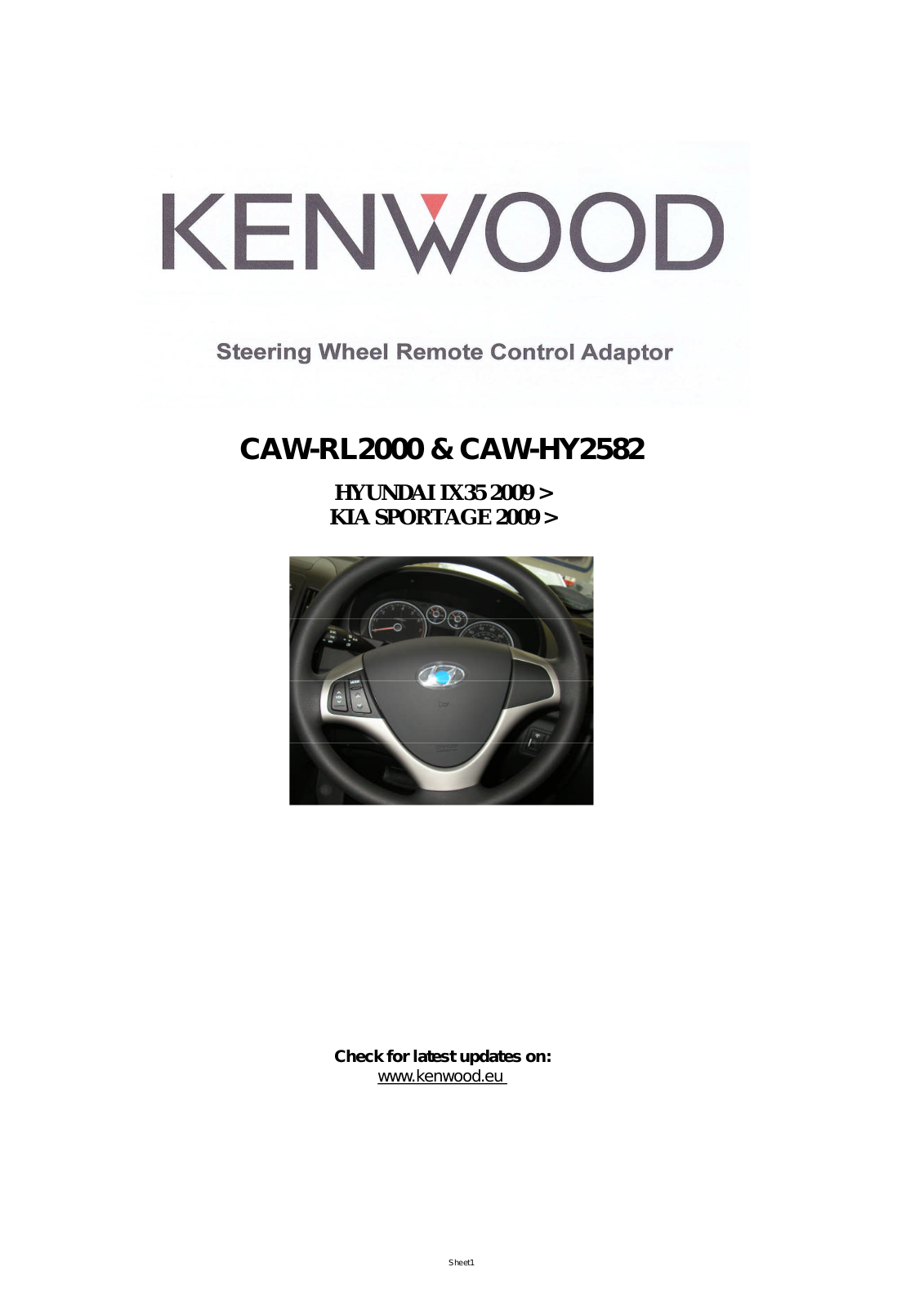 Kenwood CAW-HY2582 User Manual