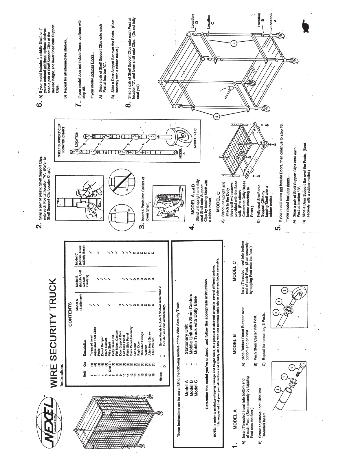 Nexel wire WIRE SECURITY TRUCK assembly instructions - ManualMachine.com