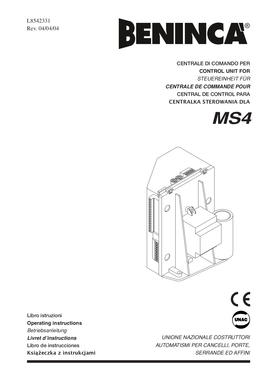 Beninca MS4 User Manual