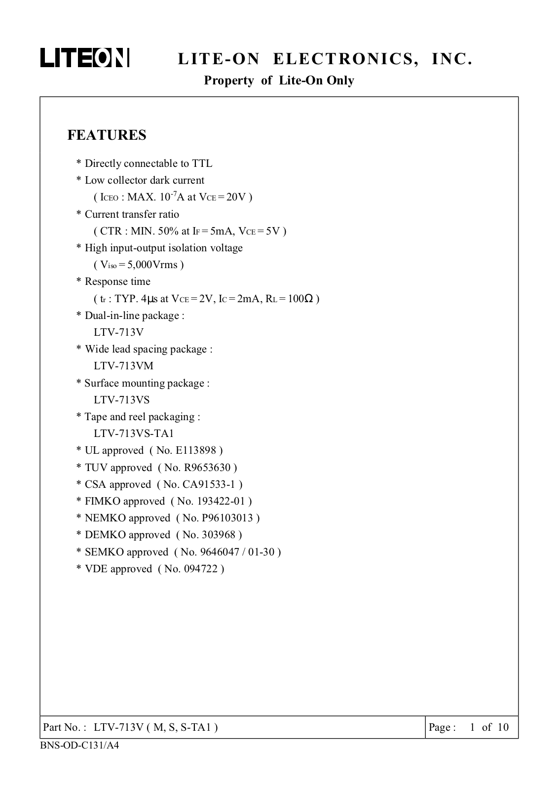 LITEON LTV-713V Service Manual