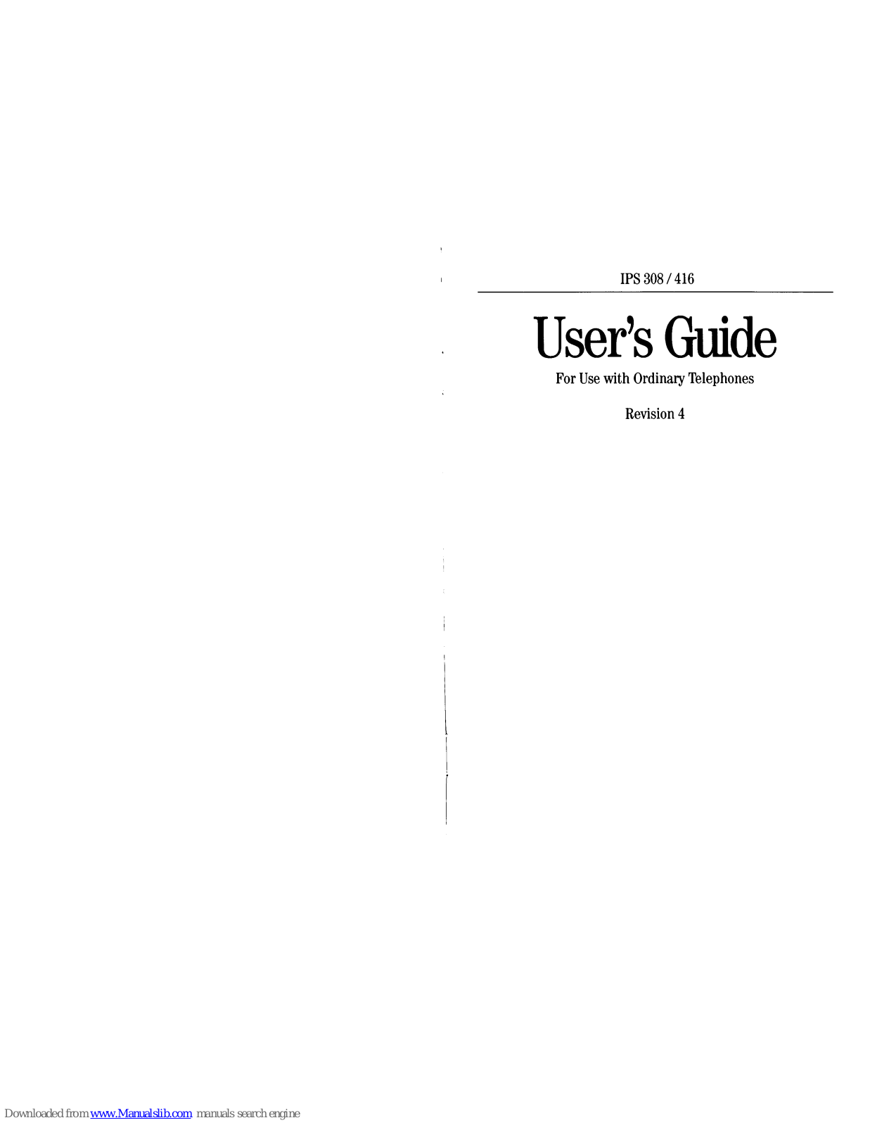 PBX IPS 308, IPS 416 User Manual - ManualMachine.com
