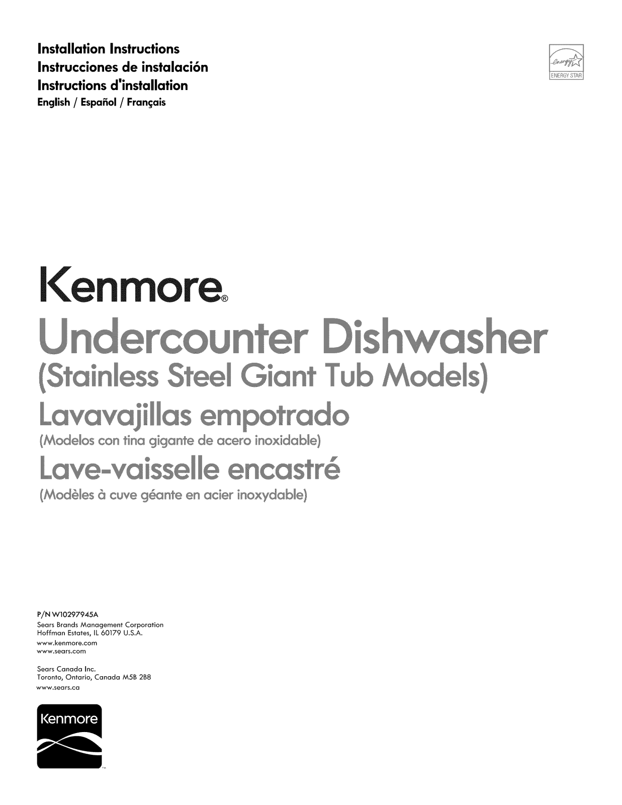 Kenmore Elite 66513933K011, 66514043K015, 66513979K014, 66513979K015, 66514043K010 Installation Guide - ManualMachine.com