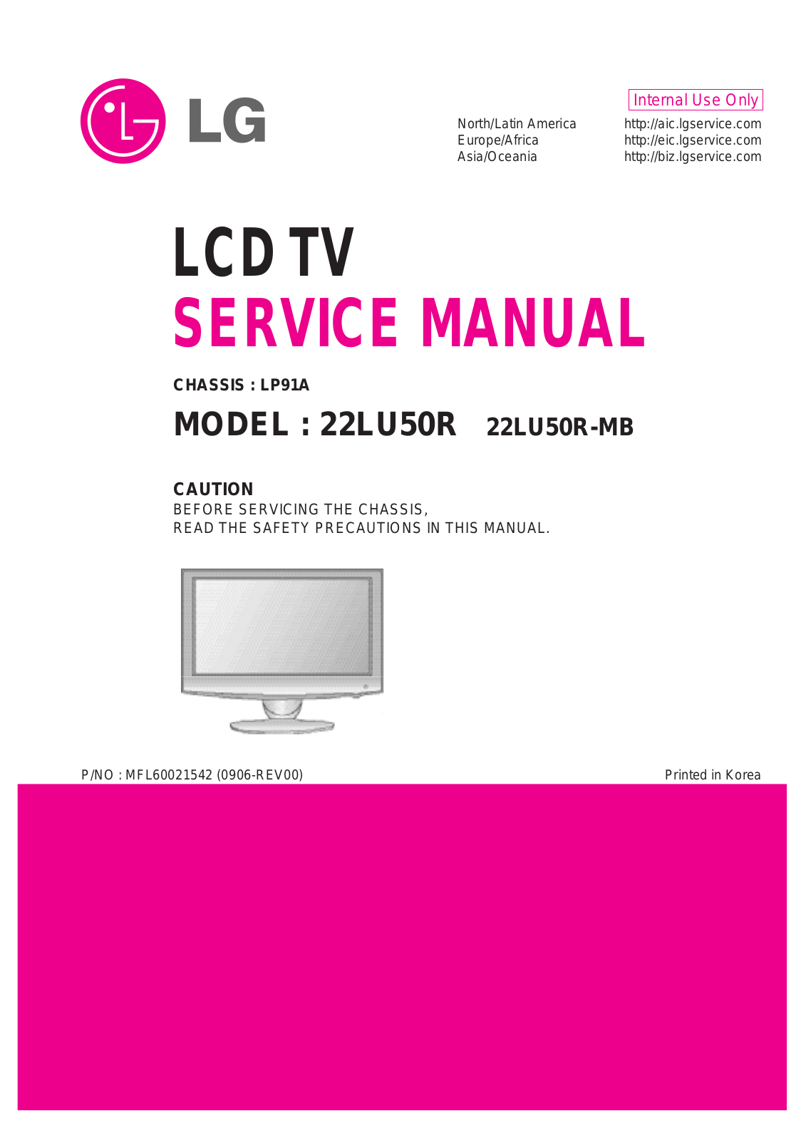 LG 22LU50FR-MB Schematic