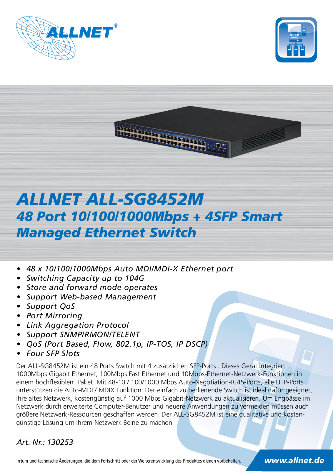 Allnet ALL-SG8452M User Manual