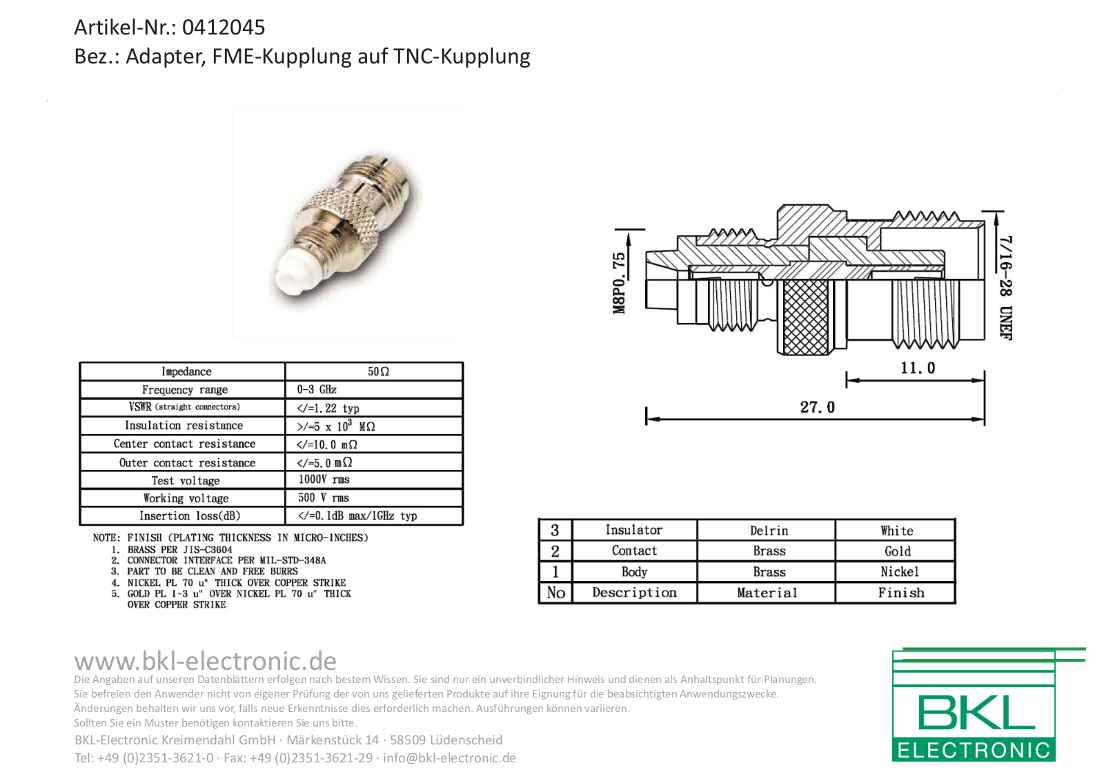 BKL BKL 0412045 Datasheet - ManualMachine.com