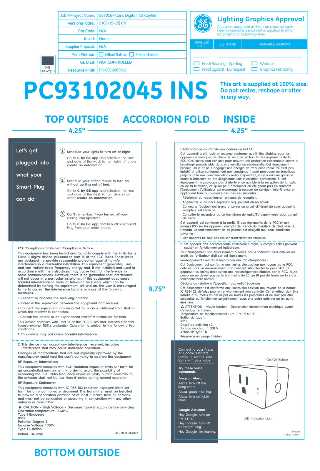 GE Lighting CPLGSTDBLW1, CPLGSTDBLW1T User Manual