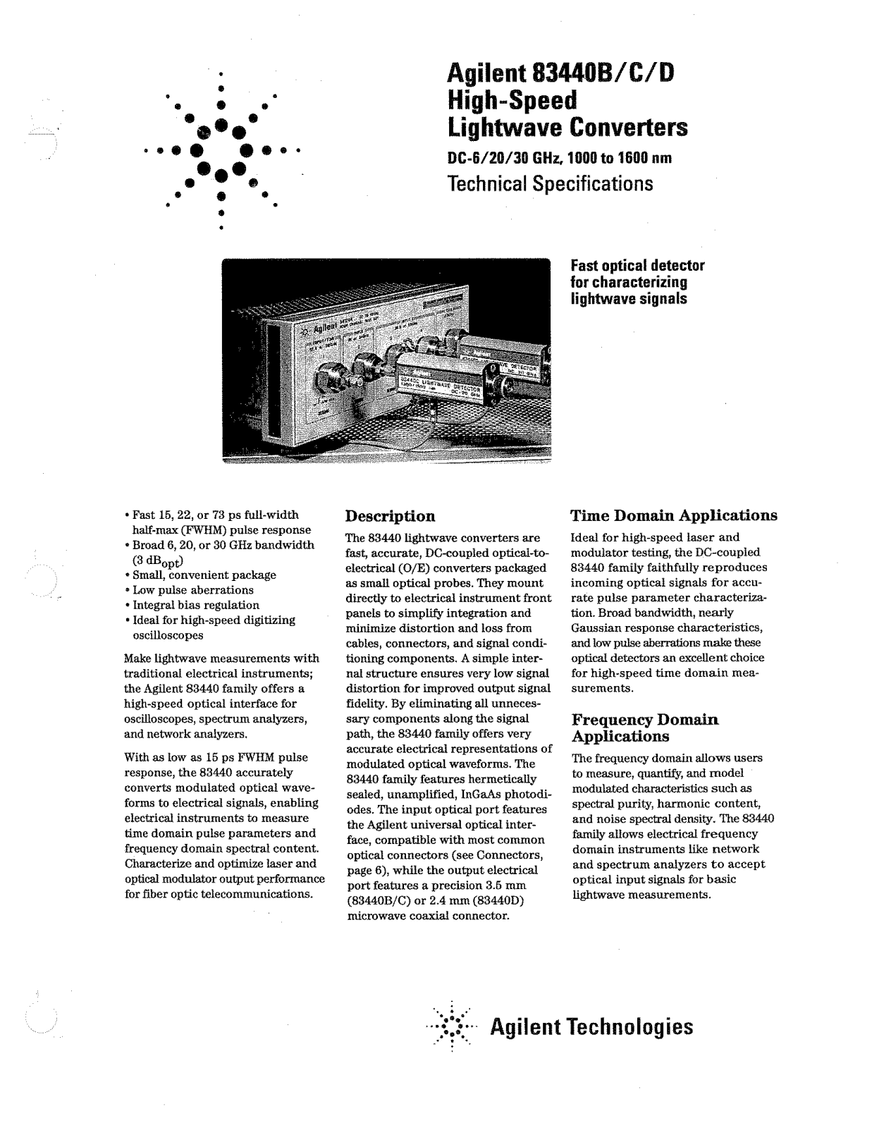 Agilent Technologies 83440c, 83440b, 83440d User Manual