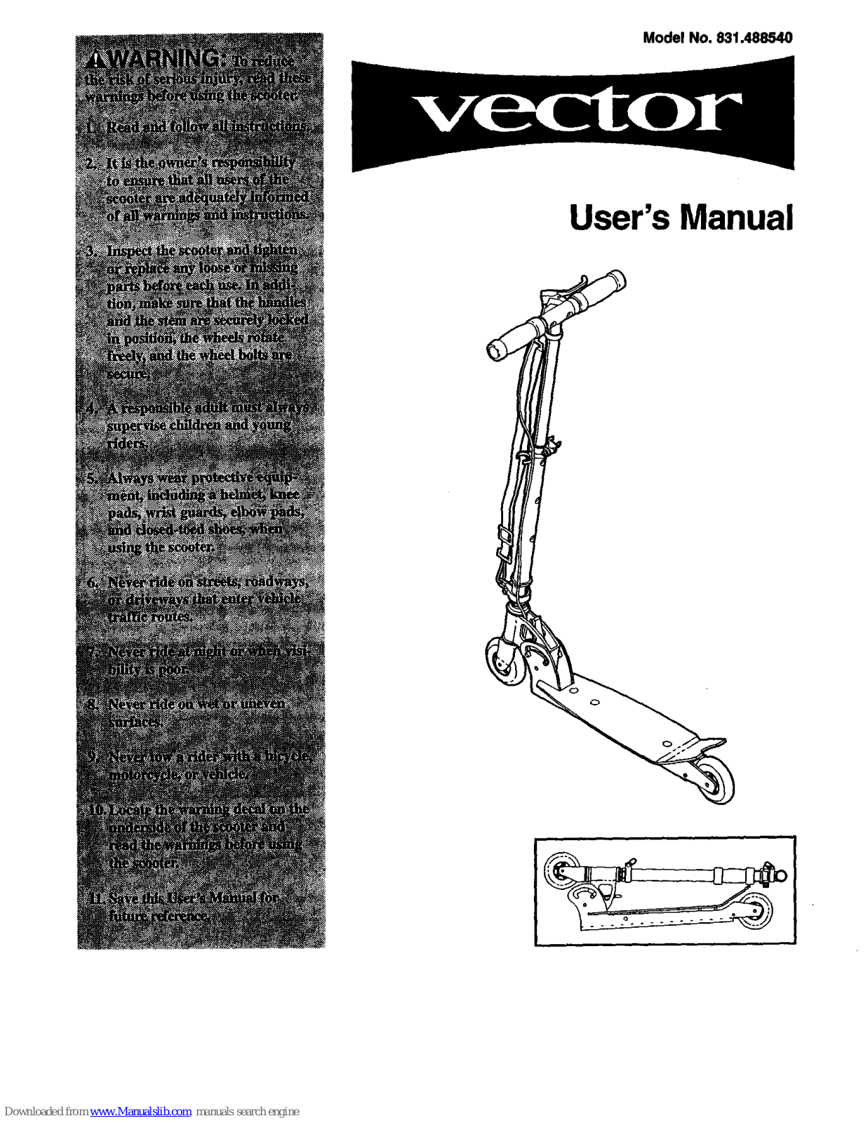 Vector 831.488540 User Manual - ManualMachine.com