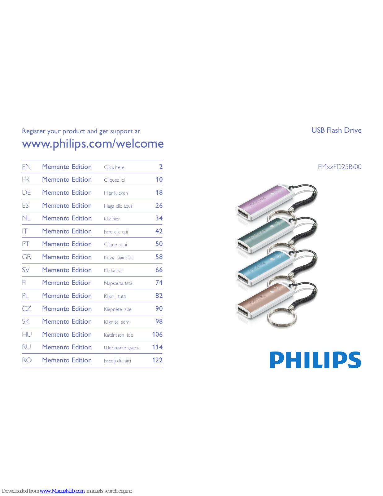 Philips FM16FD25B/00, FM08FD25B/00, FM04FD25B/00, FMxxFD25B/00 User Manual - ManualMachine.com
