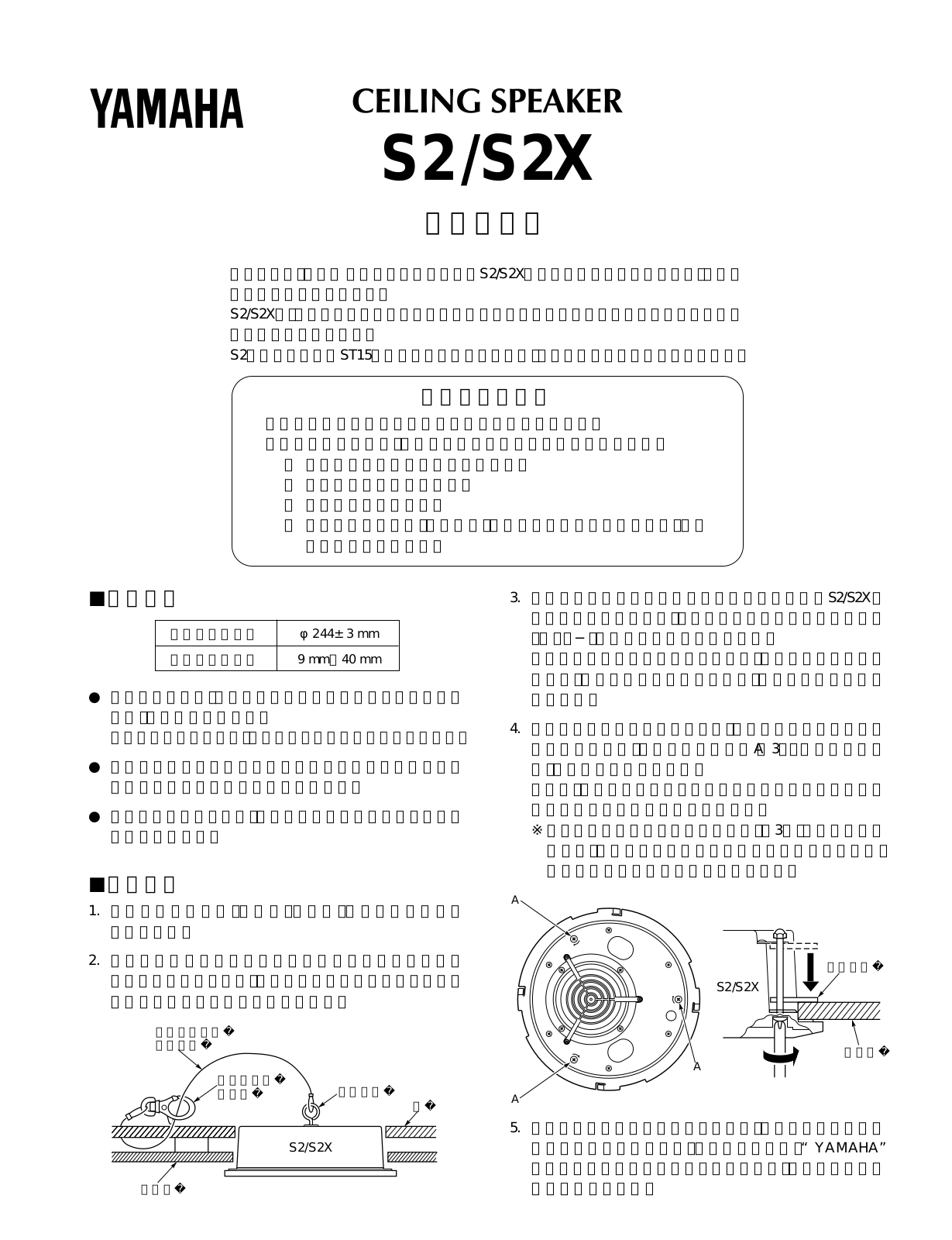 Yamaha S2, S2X User Manual