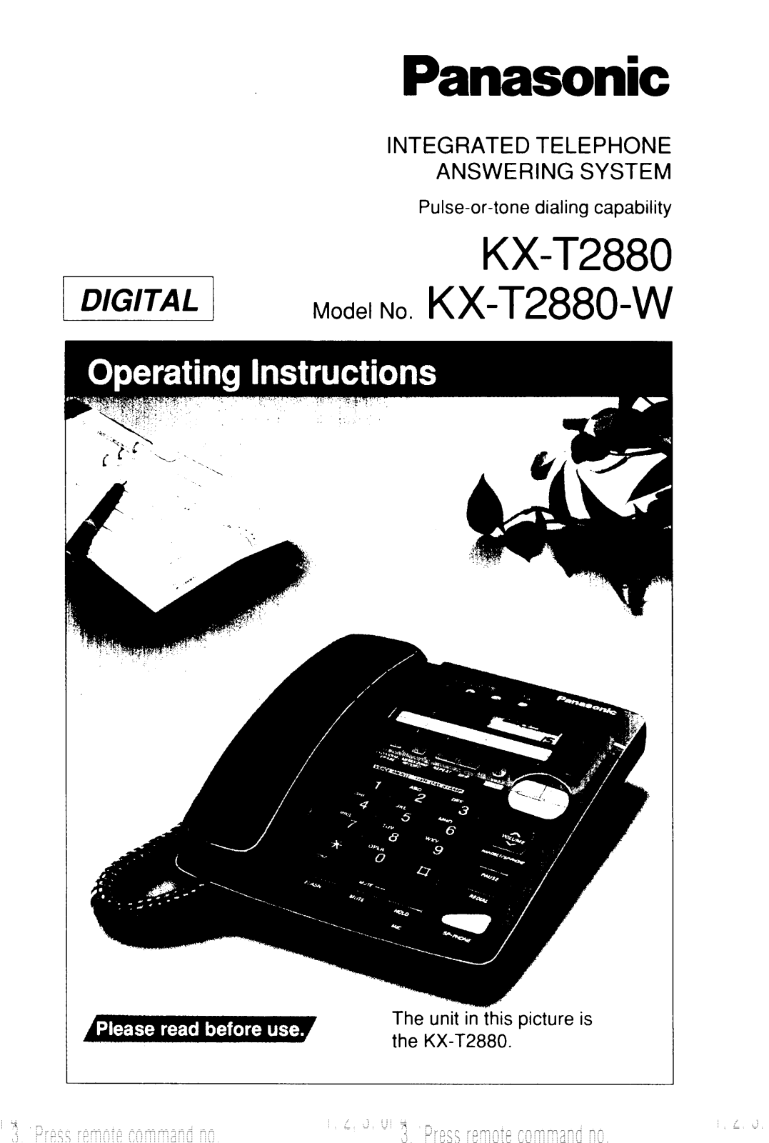 Panasonic kx-t2880 Operation Manual